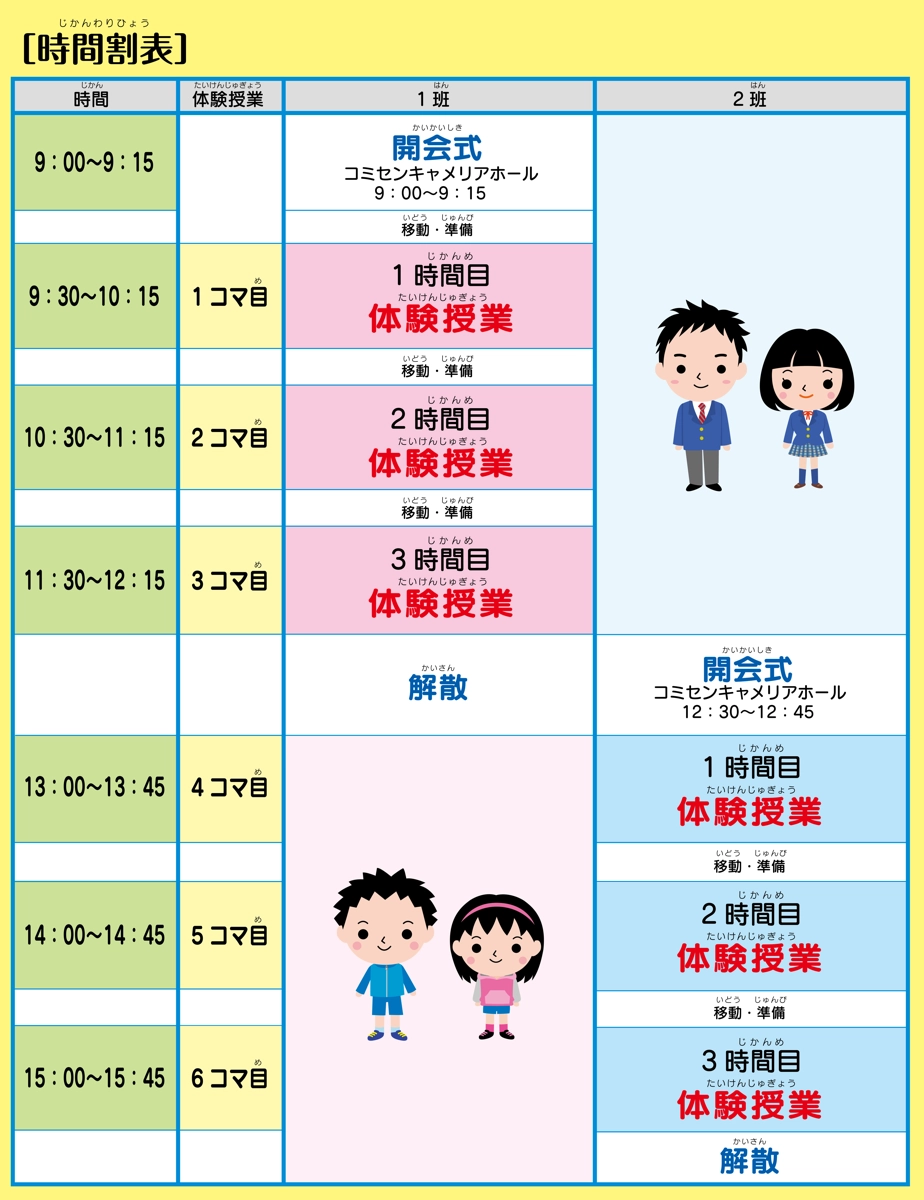 当日のスケジュール