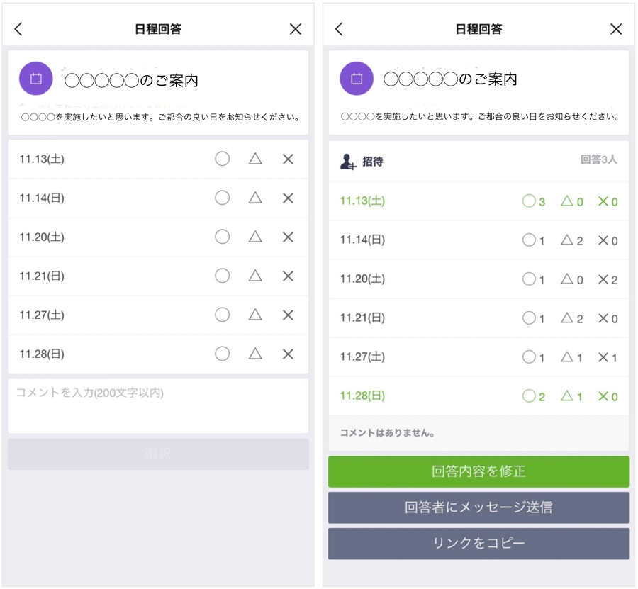 回答方法と結果