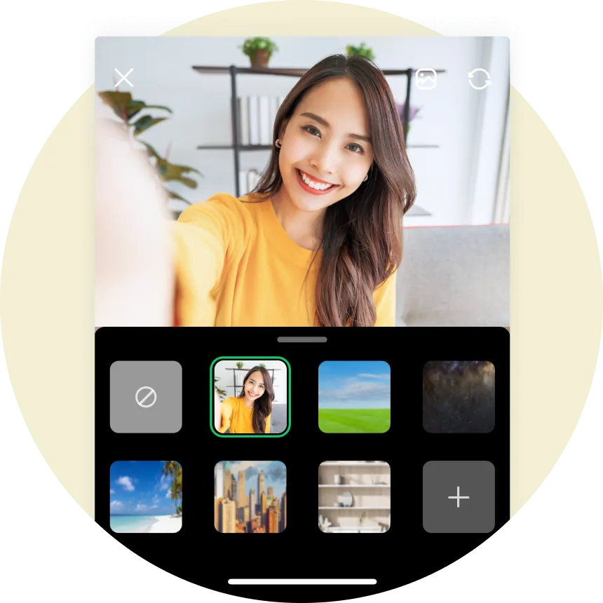 好みで変えられるバーチャル背景