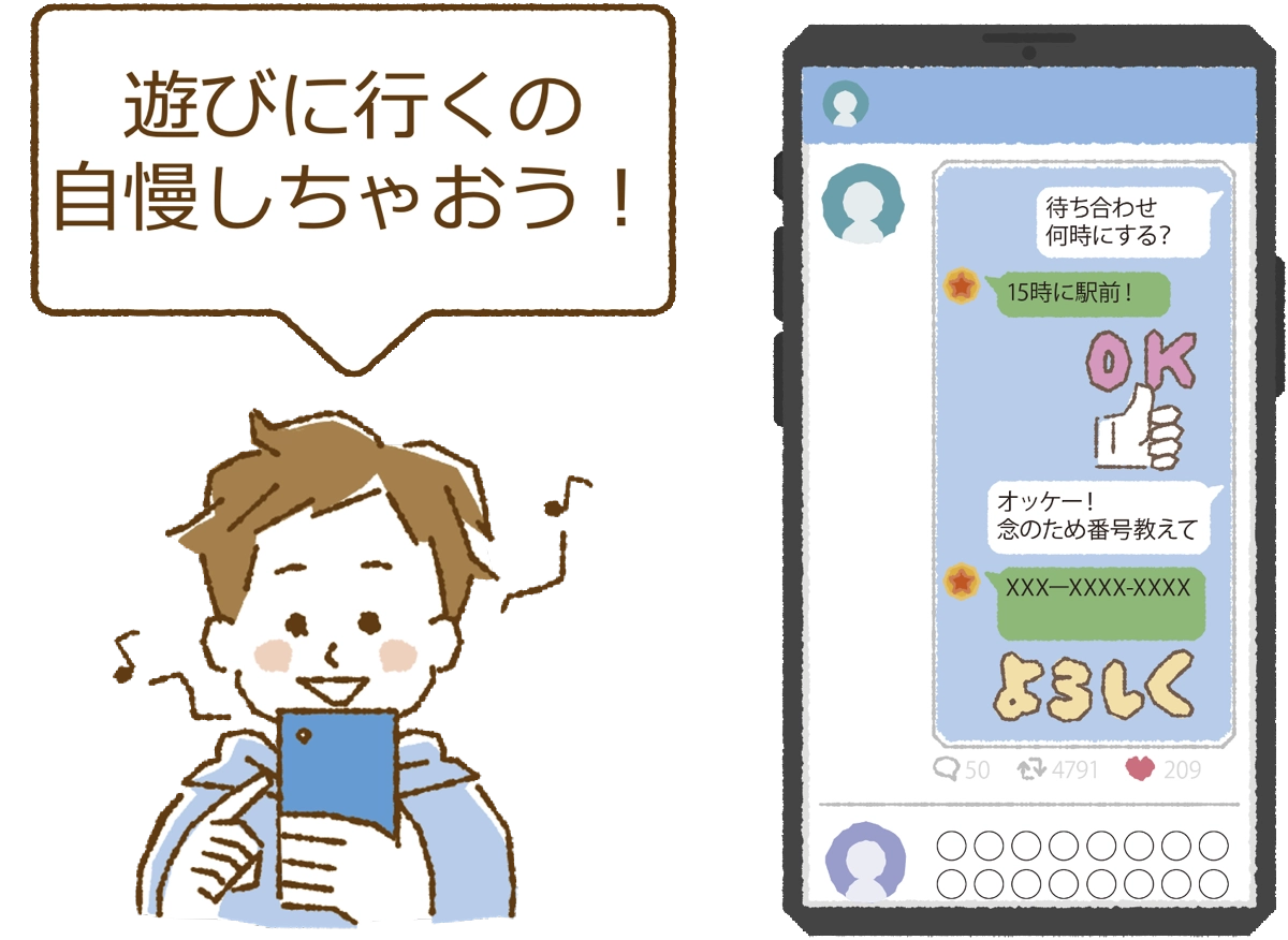 友達とのやり取り