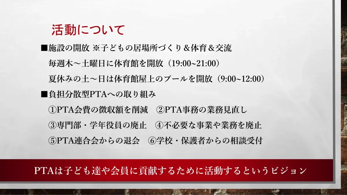 活動例／改革メニュー（選択肢の提示）